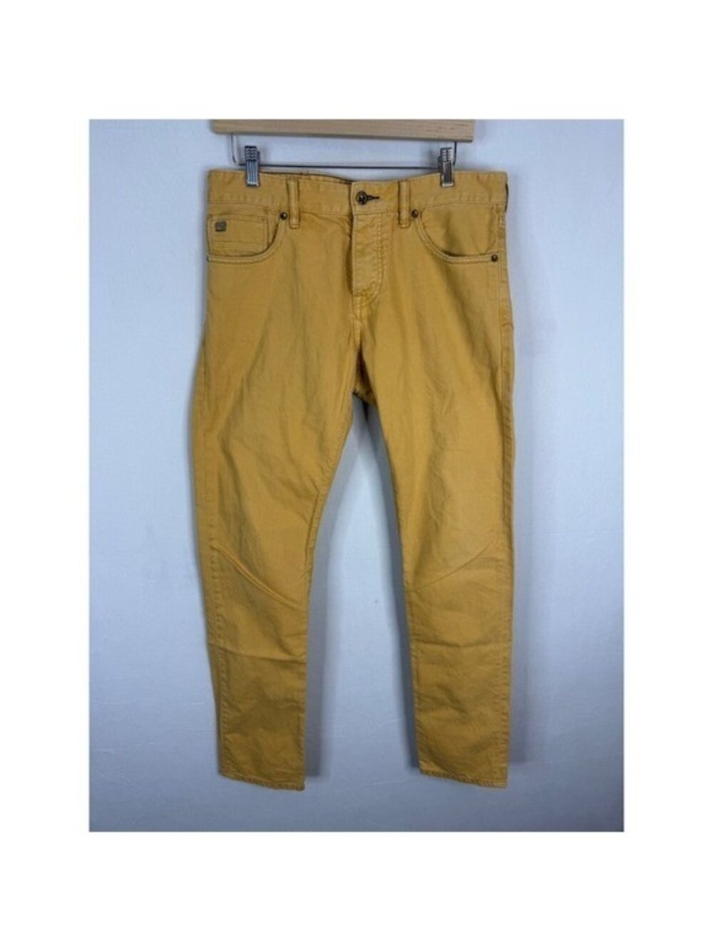 Scotch & Soda Amsterdams Blauw Ralston Slim Fit Jeans Mustard Yellow Mens 31x32